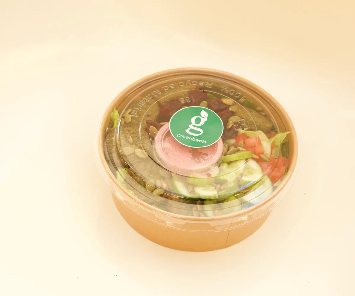 a greenbeets bowl in its delivery packaging